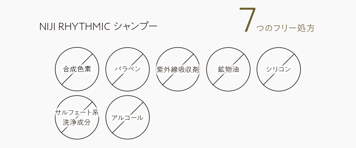 バラペンフリー 紫外線吸収剤フリー エタノールフリー シリコンフリー 硫酸系洗浄成分フリー 合成着色料フリー 鉱物油フリー