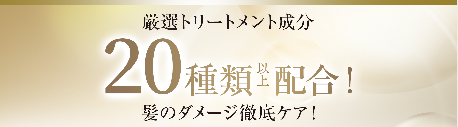 厳選トリートメント成分20種類以上配合！