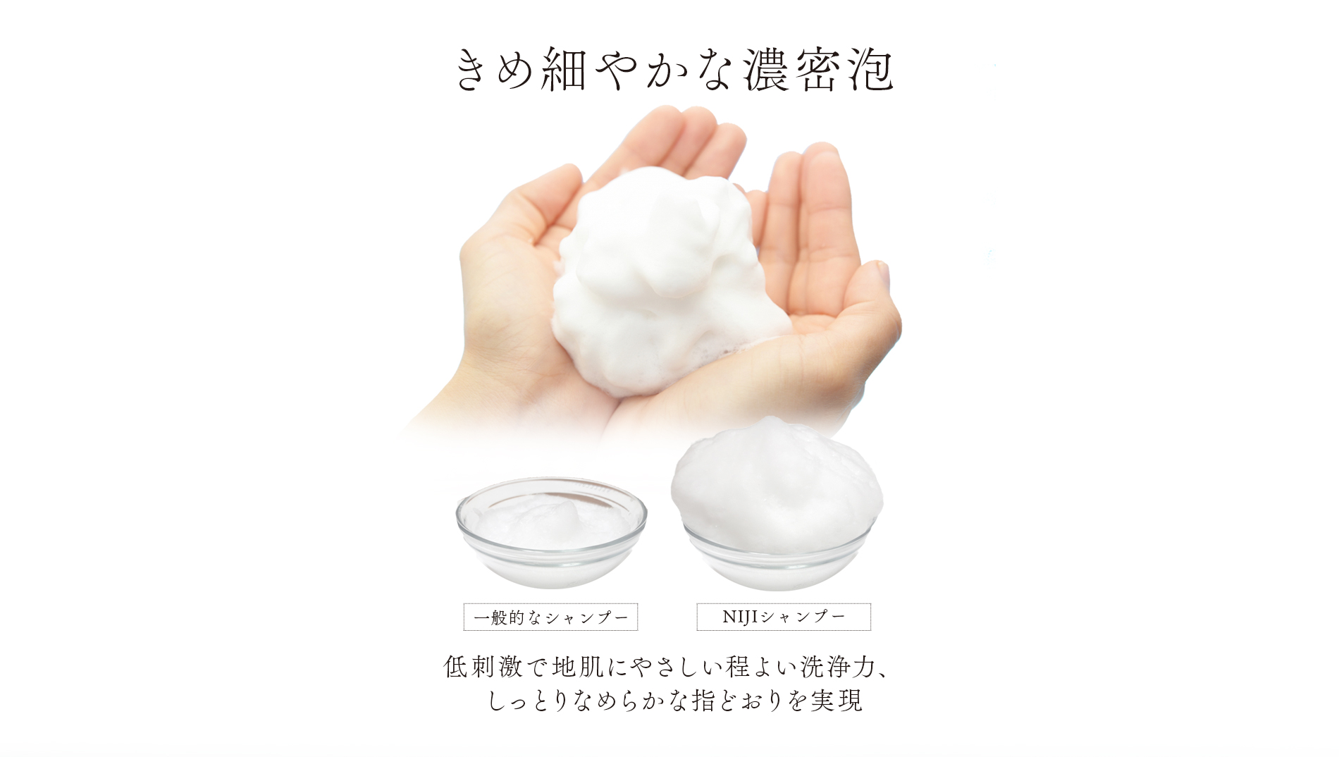 きめ細やかな濃密泡