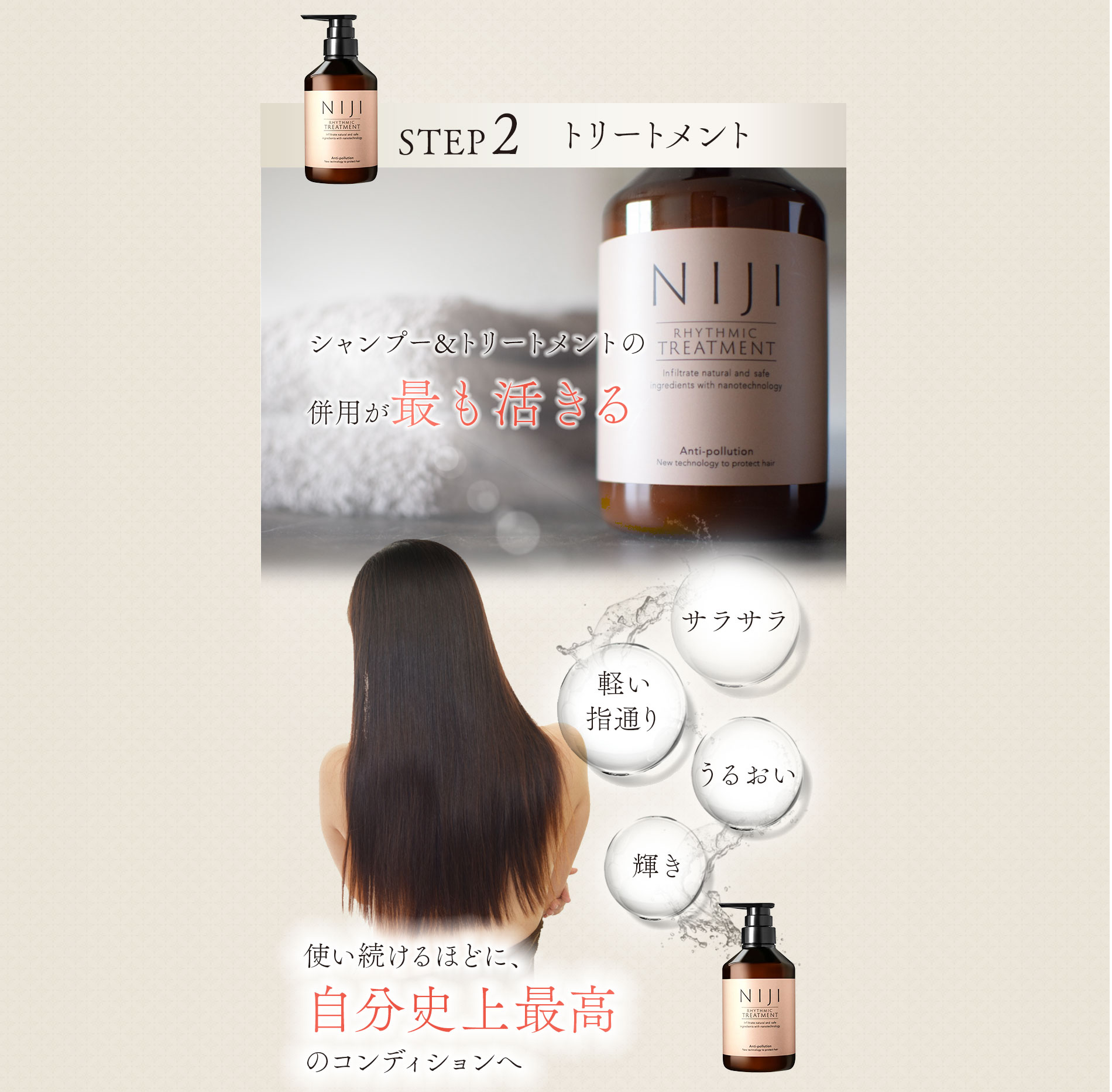 トリートメント 使い続けるたびに、自分史上最高のコンディションへ