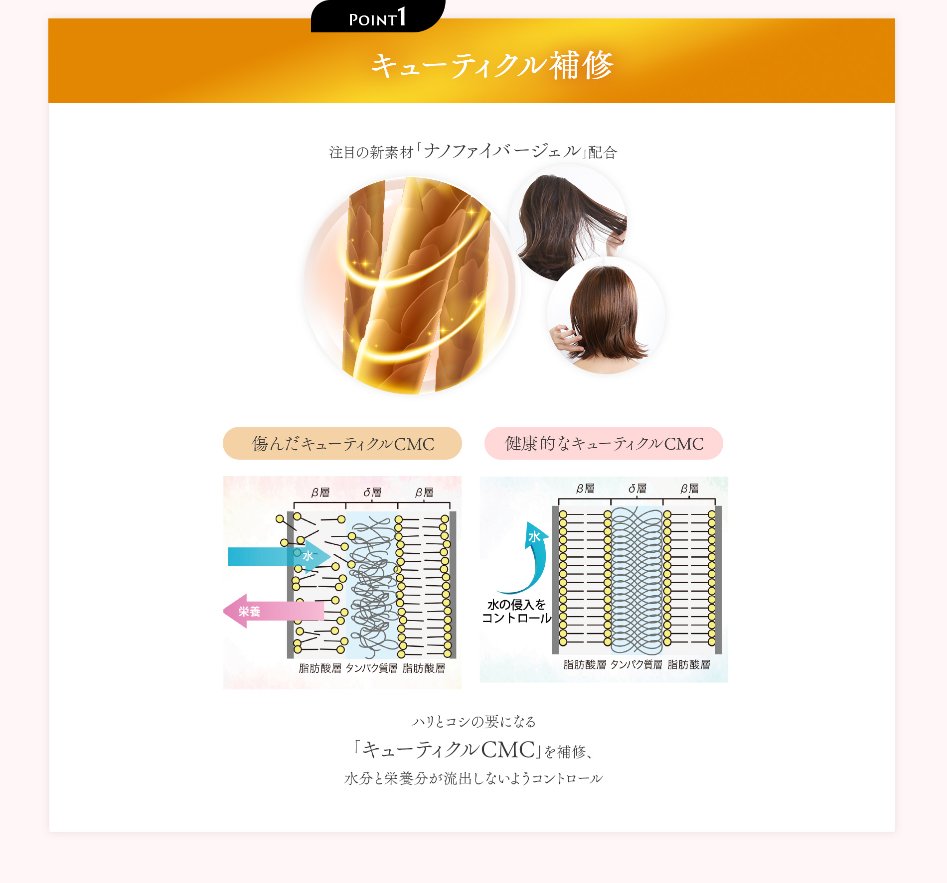 キューティクル補修　シャンプー&トリートメントNIJIリズミック